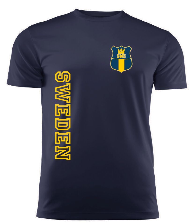 T-shirt Polyester T Marinblå